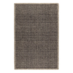 Checkers Shale Woven Wool Custom Rug