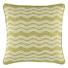 Scout Embroidered Green Indoor/Outdoor Decorative Pillow Cover