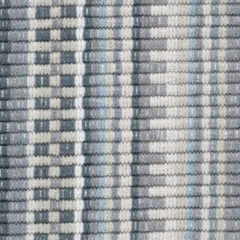 Lucky Stripe Grey Handwoven Cotton Rug Swatch