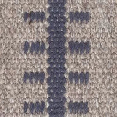 Tailor Stripe Navy Woven Wool Custom Rug Swatch With Attached Rug Pad