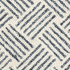 Layers Indigo Hand Hooked Wool Rug Swatch