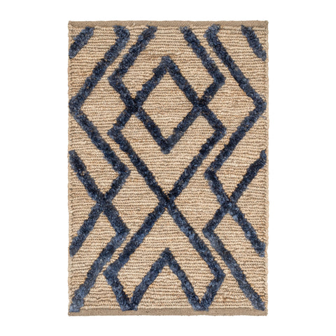 Marco Navy Jute Soumak Handwoven Rug