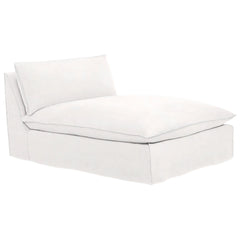 White Hollingsworth Slipcovered Chaise