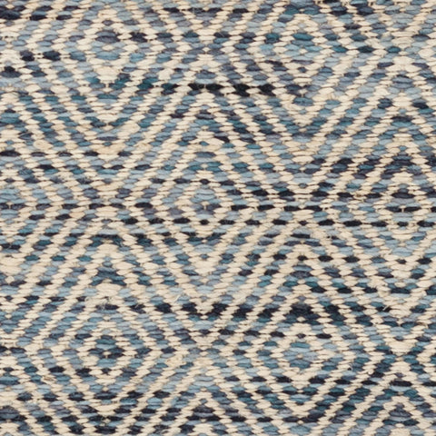 Jewel Blue Handwoven Jute Rug Swatch