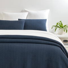 Crystal Navy Matelasse Coverlet Set