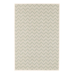 Happy Chevron Seaglass Woven Indoor/Outdoor Custom Rug