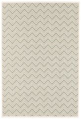 Happy Chevron Woven Indoor/Outdoor Custom Rug | Seaglass