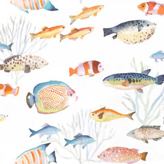 Happy Fish Multi Wallpaper Swatch