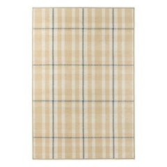 Hallie Plaid Khaki Machine Washable Rug