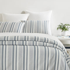 Pinstripe Ticking Navy Duvet Cover Set