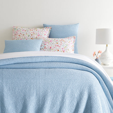 Bubble Soft Blue Matelasse Coverlet