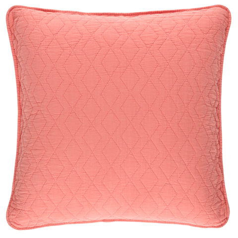 Birdie Coral Quilted Sham