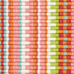 Lucky Stripe Spring Handwoven Cotton Rug Swatch