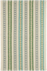 Long Slade Handwoven Cotton Rug | Teal