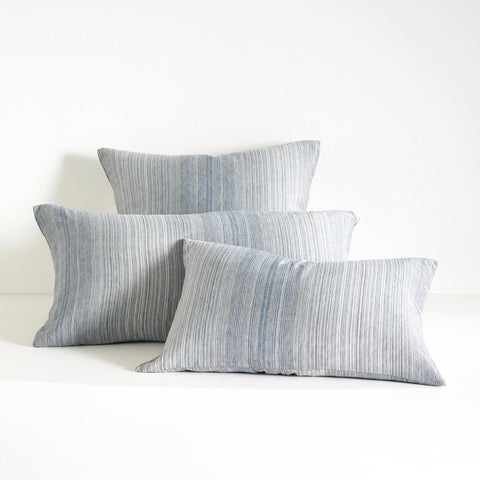 Sterling Stripe Linen Blue Sham