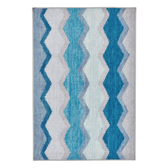 Safety Net Blue Machine Washable Rug