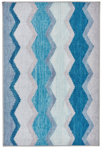Safety Net Machine Washable Rug | Blue