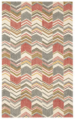 Zig Zag Hand Micro Hooked Wool Rug | Multi