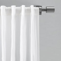 Voile White Curtain Panel Pair