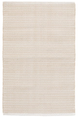 Herringbone Handwoven Indoor/Outdoor Rug | Linen/White