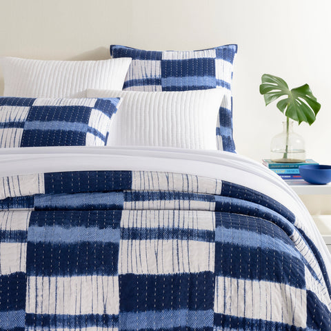 Shibori Indigo Coverlet