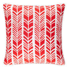 Chevron Stripe Red Indoor/Outdoor Decorative Pillow Cover