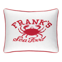 Frank's Seafood Red Indoor/Outdoor Decorative Pillow Cover