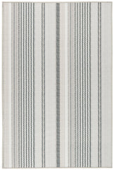 Gradation Ticking Machine Washable Rug | Grey