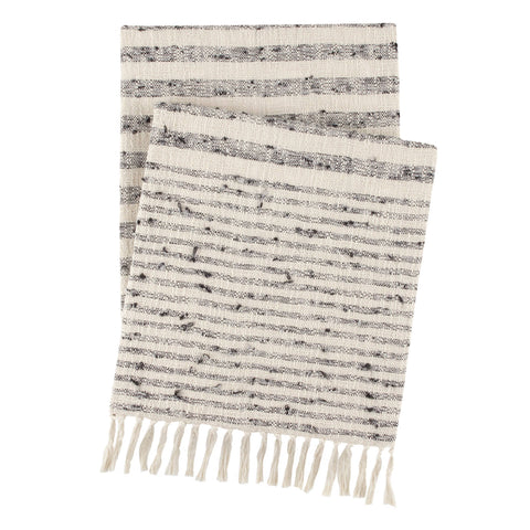 Northville Stripe Black/Ivory Throw