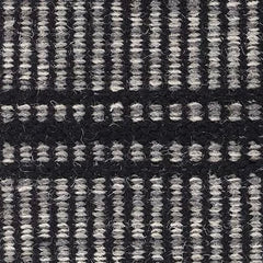 Malta Black Handwoven Wool Rug Swatch