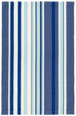 Skyler Stripe Handwoven Indoor/Outdoor Rug | Blue