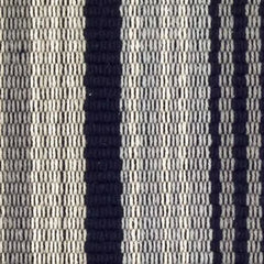 Alfie Ticking Black Handwoven Cotton Rug Swatch