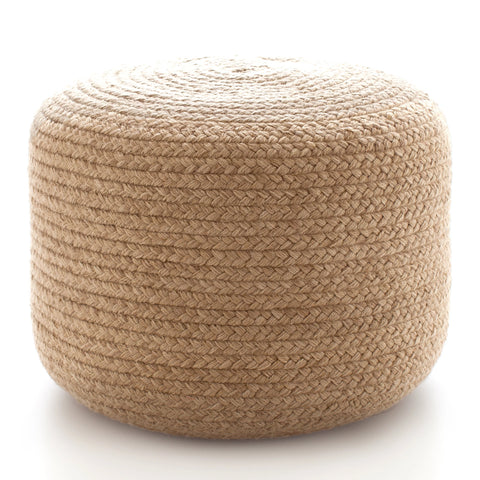 Braided Natural Indoor/Outdoor Pouf