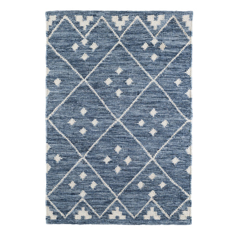 Kota Indigo Handwoven Wool Rug