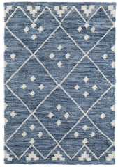 Kota Handwoven Wool Rug | Indigo