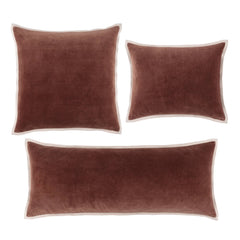 Gehry Velvet/Linen Russet Decorative Pillow Cover