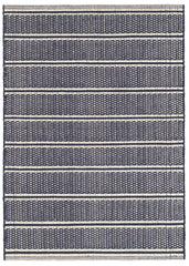 Archer Handwoven Cotton Rug | Navy