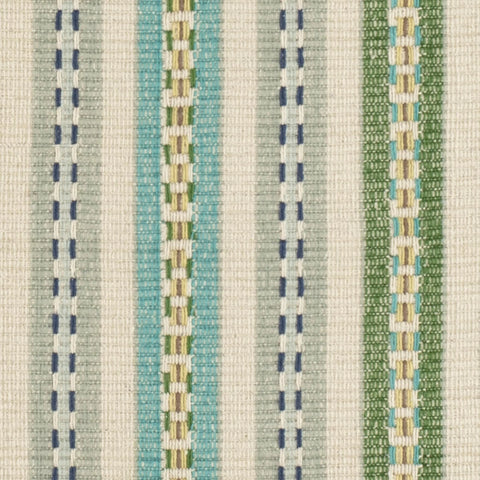 Long Slade Teal Handwoven Cotton Rug Swatch