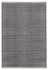 Herringbone Handwoven Cotton Rug | Shale
