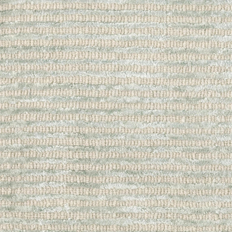 Cut Stripe Ocean Hand Knotted Viscose/Wool Rug Swatch