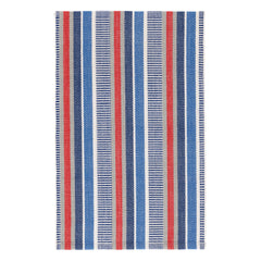 Always Greener Blue/Red Handwoven Indoor/Outdoor Rug