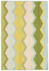 Safety Net Handwoven Wool Rug | Green