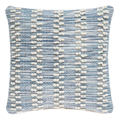 Hobnail Stripe Blue Indoor/Outdoor Decorative Pillow Cover