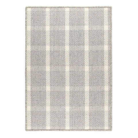 Jackson Grey/Ivory Woven Wool Custom Rug