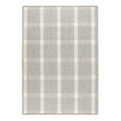 Jackson Grey/Ivory Woven Wool Custom Rug