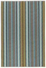 Treehouse Stripe Machine Washable Rug | Green