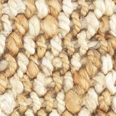 Meghan Ivory/Natural Handwoven Jute Rug Swatch