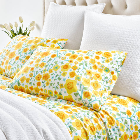 Silly Sunflowers Yellow Pillowcases