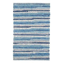 Dorothy Blue Handwoven Cotton Rug