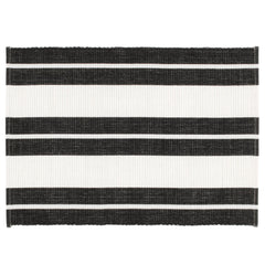 Kittery Stripe Black Placemat Set of 4